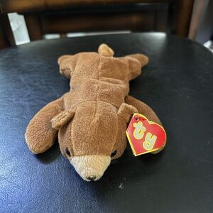 Ty Brown Brownie Beanie Plush with Red Heart Tag 1 of 9 first releases